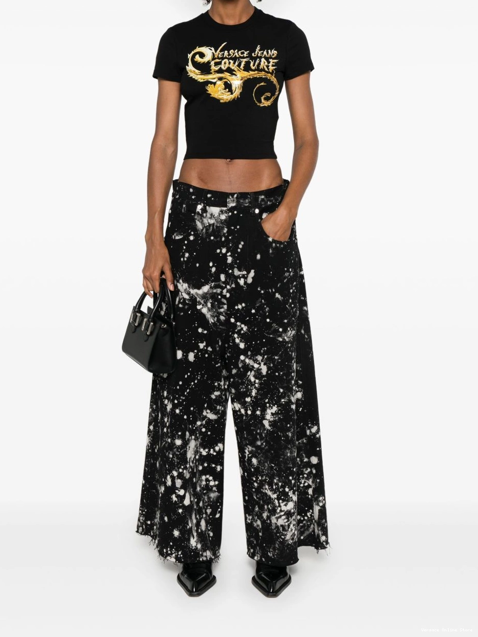 Cheap T-shirt cropped Versace Chromo Couture Women Jeans Couture 0815